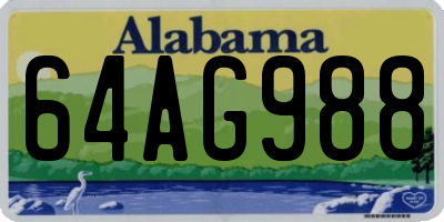 AL license plate 64AG988