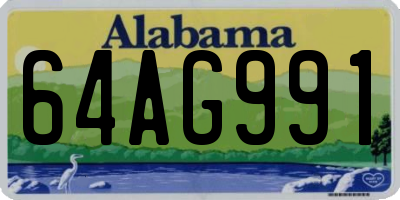 AL license plate 64AG991