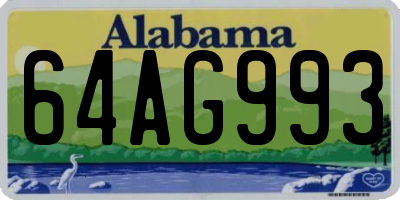 AL license plate 64AG993