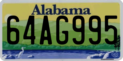 AL license plate 64AG995