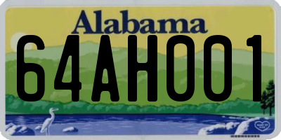 AL license plate 64AH001