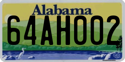 AL license plate 64AH002