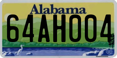 AL license plate 64AH004