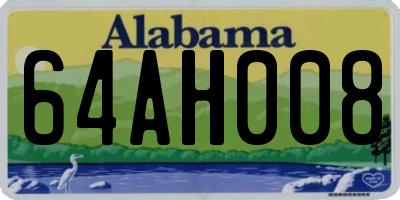 AL license plate 64AH008