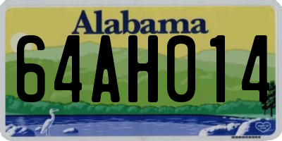 AL license plate 64AH014