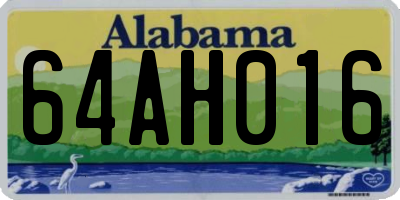 AL license plate 64AH016
