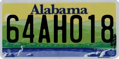 AL license plate 64AH018