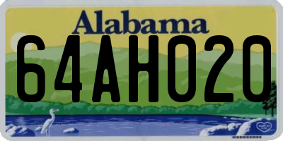 AL license plate 64AH020