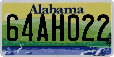 AL license plate 64AH022