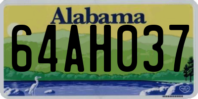 AL license plate 64AH037