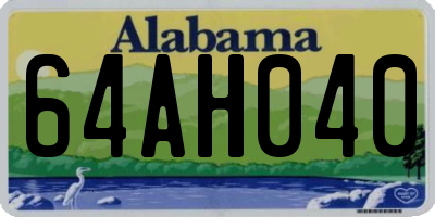 AL license plate 64AH040