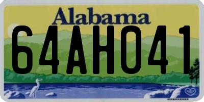 AL license plate 64AH041