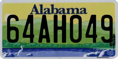 AL license plate 64AH049