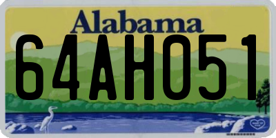 AL license plate 64AH051