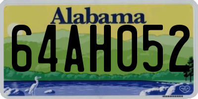 AL license plate 64AH052