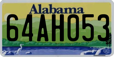 AL license plate 64AH053