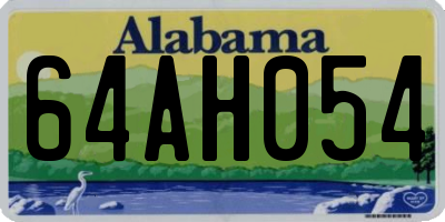 AL license plate 64AH054