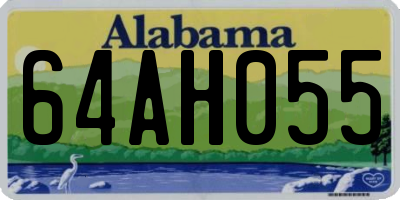 AL license plate 64AH055