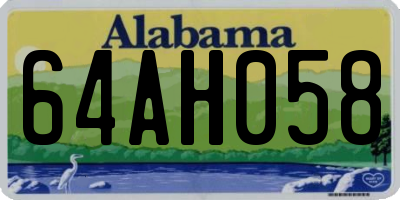 AL license plate 64AH058