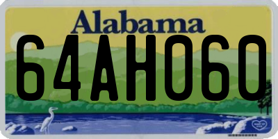 AL license plate 64AH060