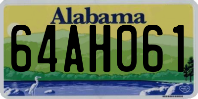 AL license plate 64AH061