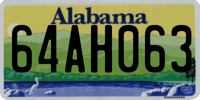 AL license plate 64AH063