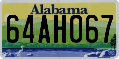 AL license plate 64AH067