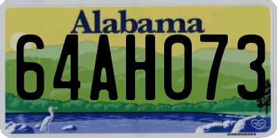 AL license plate 64AH073