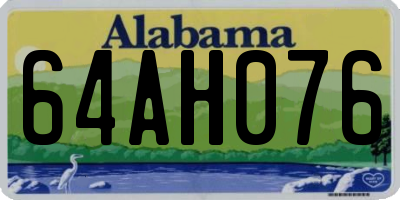AL license plate 64AH076