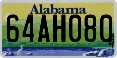 AL license plate 64AH080