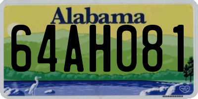 AL license plate 64AH081