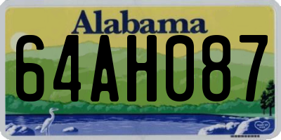AL license plate 64AH087