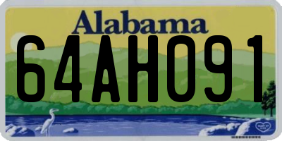AL license plate 64AH091