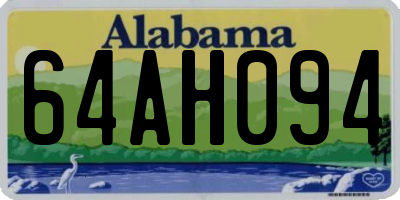 AL license plate 64AH094