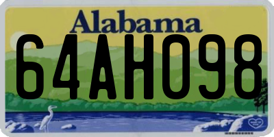 AL license plate 64AH098