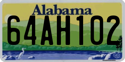 AL license plate 64AH102