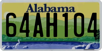 AL license plate 64AH104