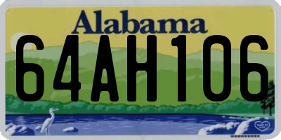 AL license plate 64AH106