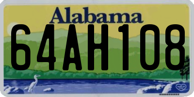 AL license plate 64AH108