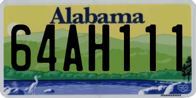 AL license plate 64AH111