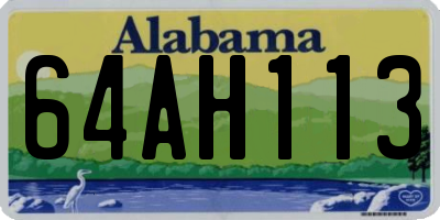 AL license plate 64AH113