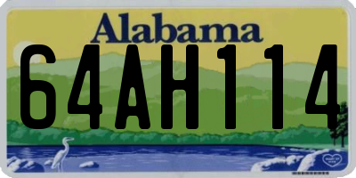 AL license plate 64AH114