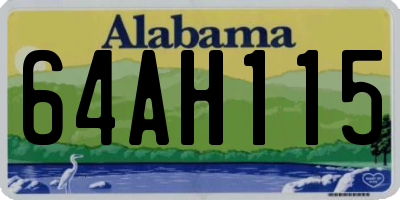 AL license plate 64AH115