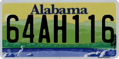 AL license plate 64AH116
