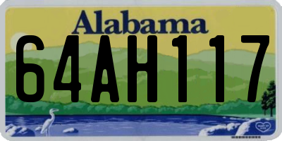 AL license plate 64AH117