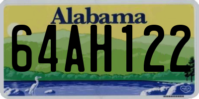 AL license plate 64AH122