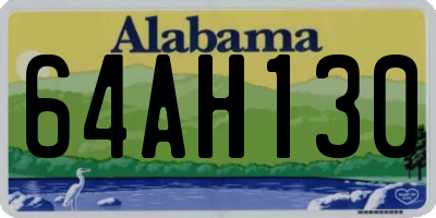 AL license plate 64AH130