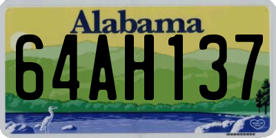 AL license plate 64AH137