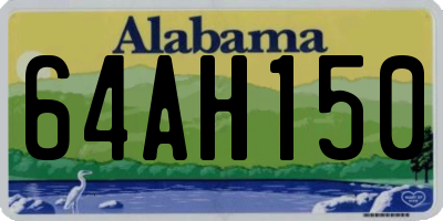 AL license plate 64AH150