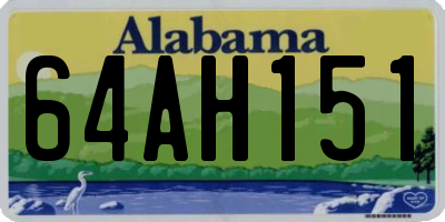 AL license plate 64AH151